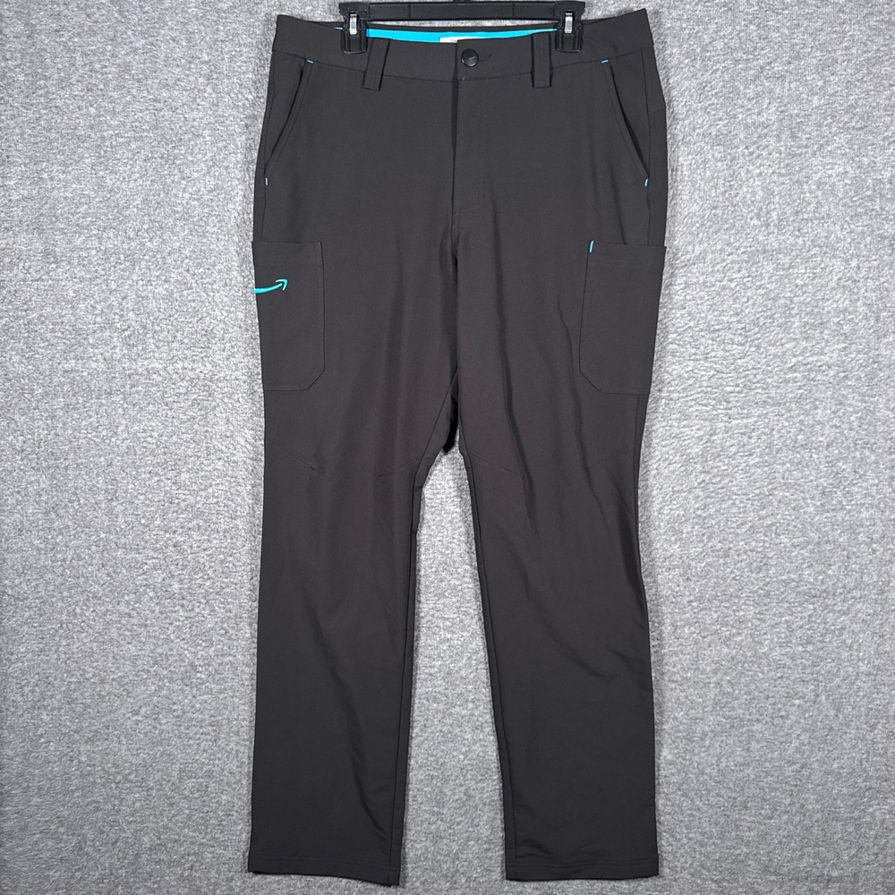 Amazon Luly Yang Cargo Pants Mens Large 36x34 Black Stretch Performance Utility
